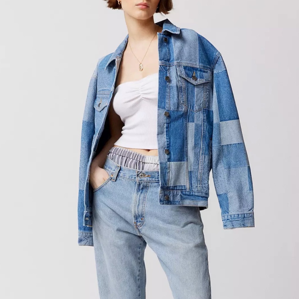 BDG Frankie Patchwork Denim Jacket Women’s Small Jean Jacket - Picture 3 of 13
